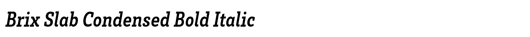 Brix Slab Condensed Bold Italic image